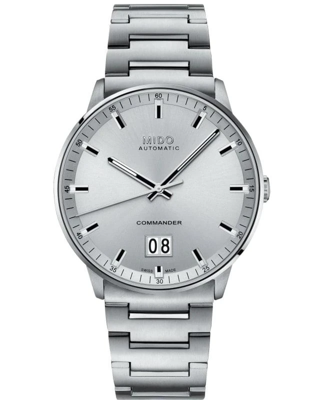 商品MIDO|Mido Commander Big Date Silver Dial Steel Men's Watch M021.626.11.031.00,价格¥5196,第1张图片