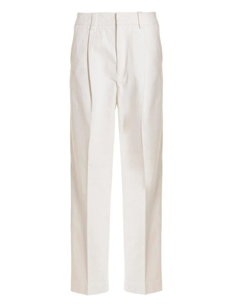 商品Zegna|Z Zegna High-Waist Pleated Tapered Leg Jeans,价格¥2107,第1张图片