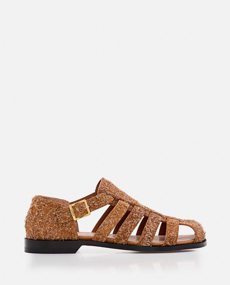 【アウトレット特価セール】LOEWE CAMPO WEDGE L814S10X05 LOEWE Campo Leather Cage Sandals | Saks Fifth Avenue
