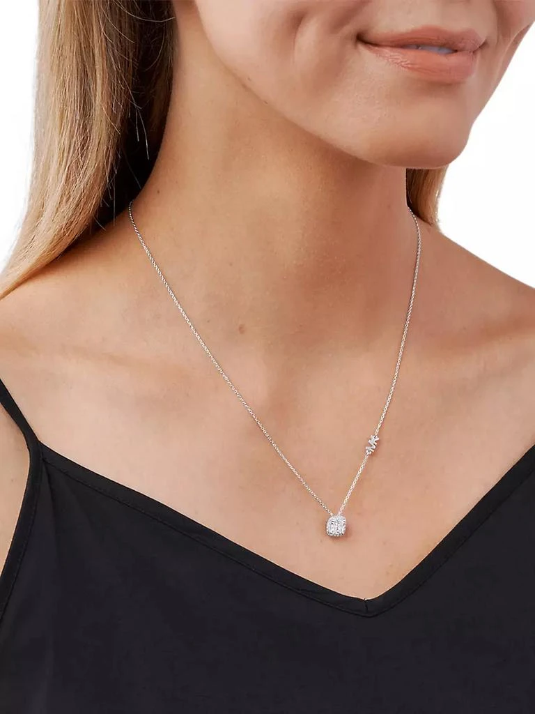 商品Michael Kors|Premium Brilliance Sterling Silver Cushion-Cut Cubic Zirconia Pendant Necklace,价格¥1126,第3张图片详细描述