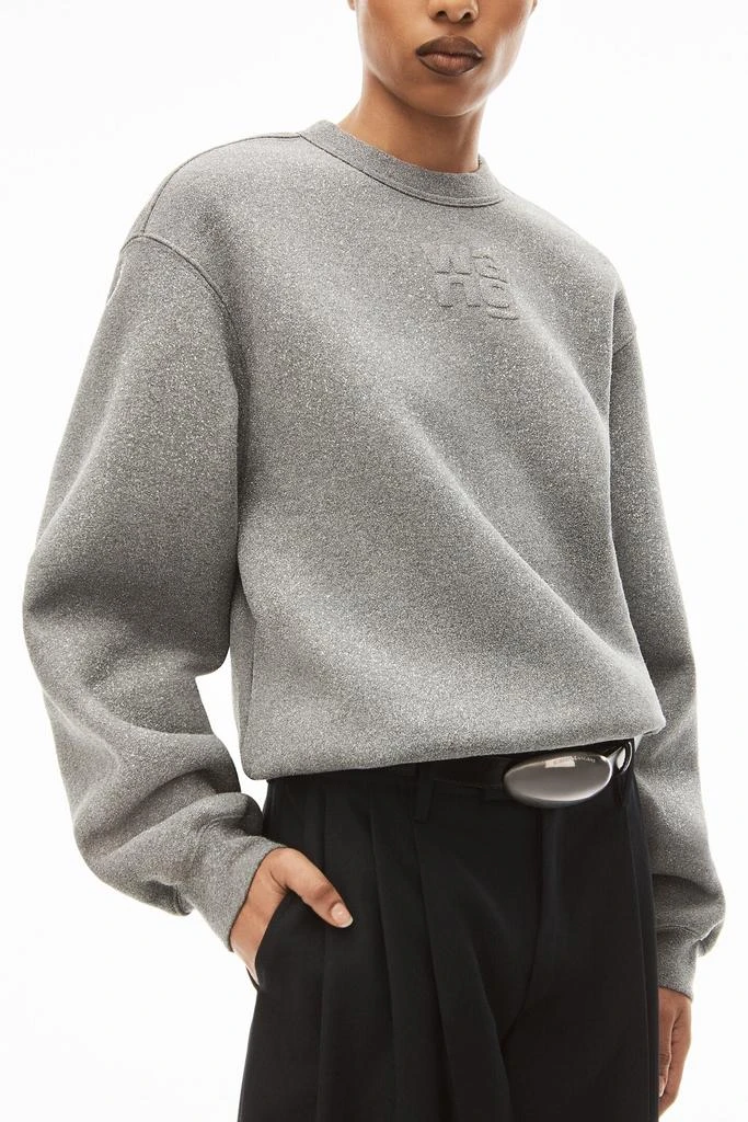 商品Alexander Wang|T By Alexander Wang Women Glitter Essential Terry Puff Logo Sweatshirt,价格¥1557,第4张图片详细描述