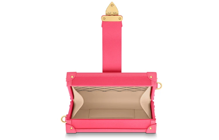 商品[国内直发] Louis Vuitton|LV PETITE MALLE Match系列 牛皮 硬盒子包 手拿斜挎包 女款 粉色,价格¥44022,第4张图片详细描述