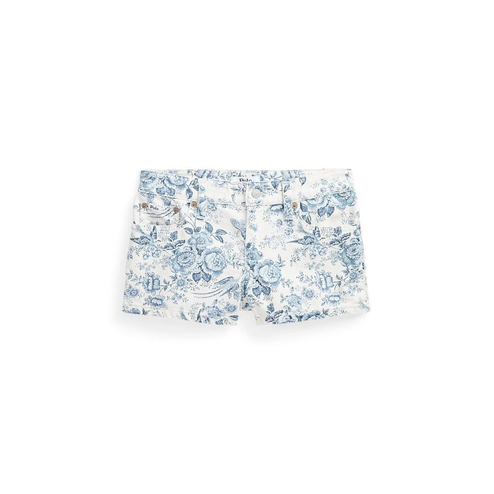 商品Ralph Lauren|Toddler and Little Girls Floral Denim Shorts,价格¥106,第2张图片详细描述