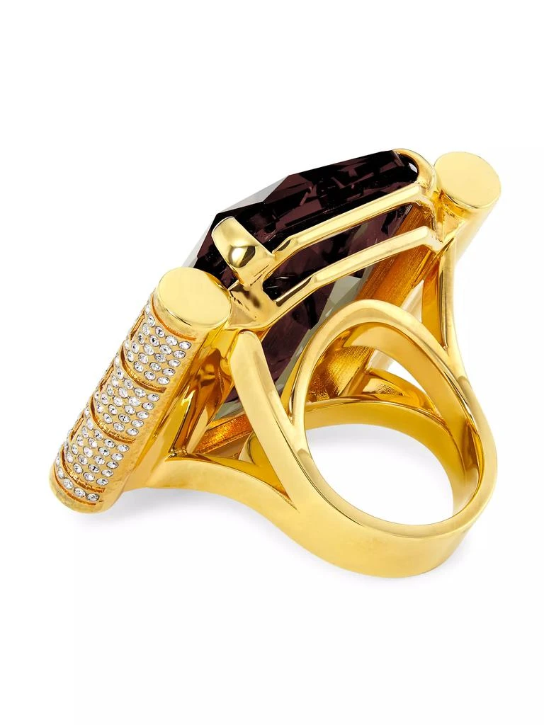 商品Versace|Greca Goldtone &amp; Glass Crystal Cocktail Ring,价格¥5424,第3张图片详细描述