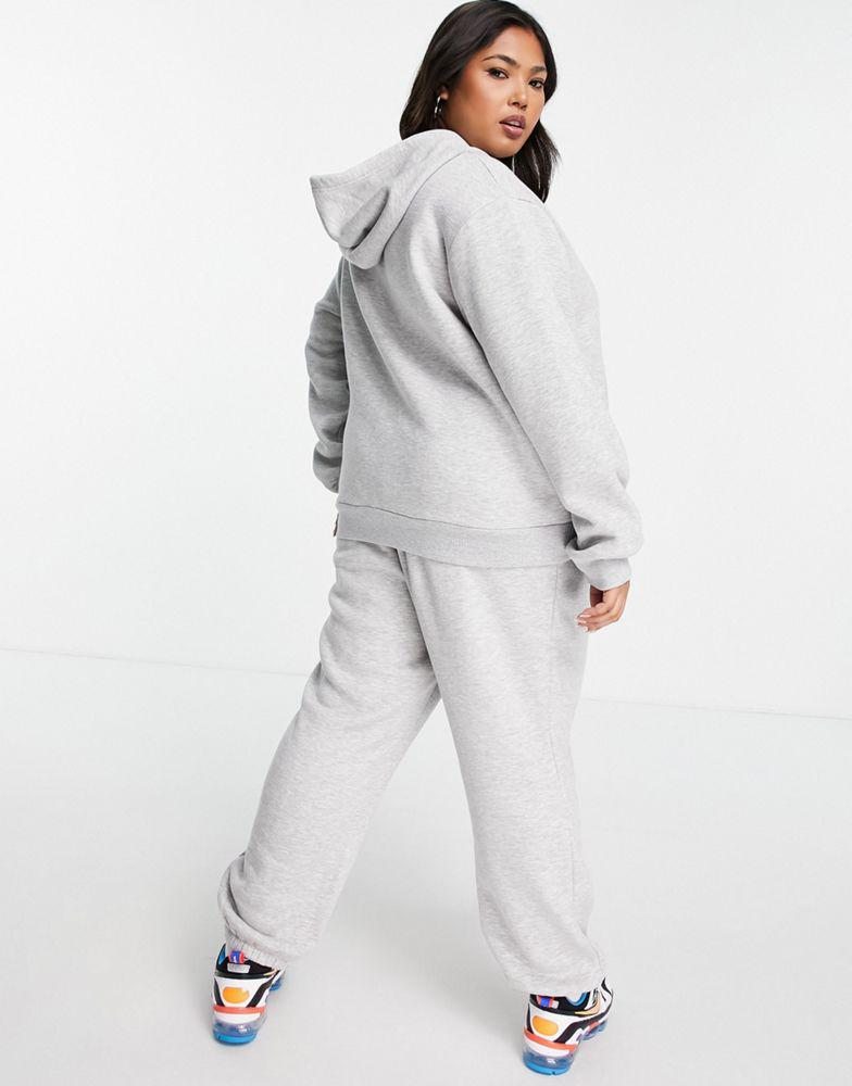 商品ASOS|ASOS DESIGN Curve tracksuit ultimate oversized hoodie / jogger in grey marl,价格¥169,第6张图片详细描述