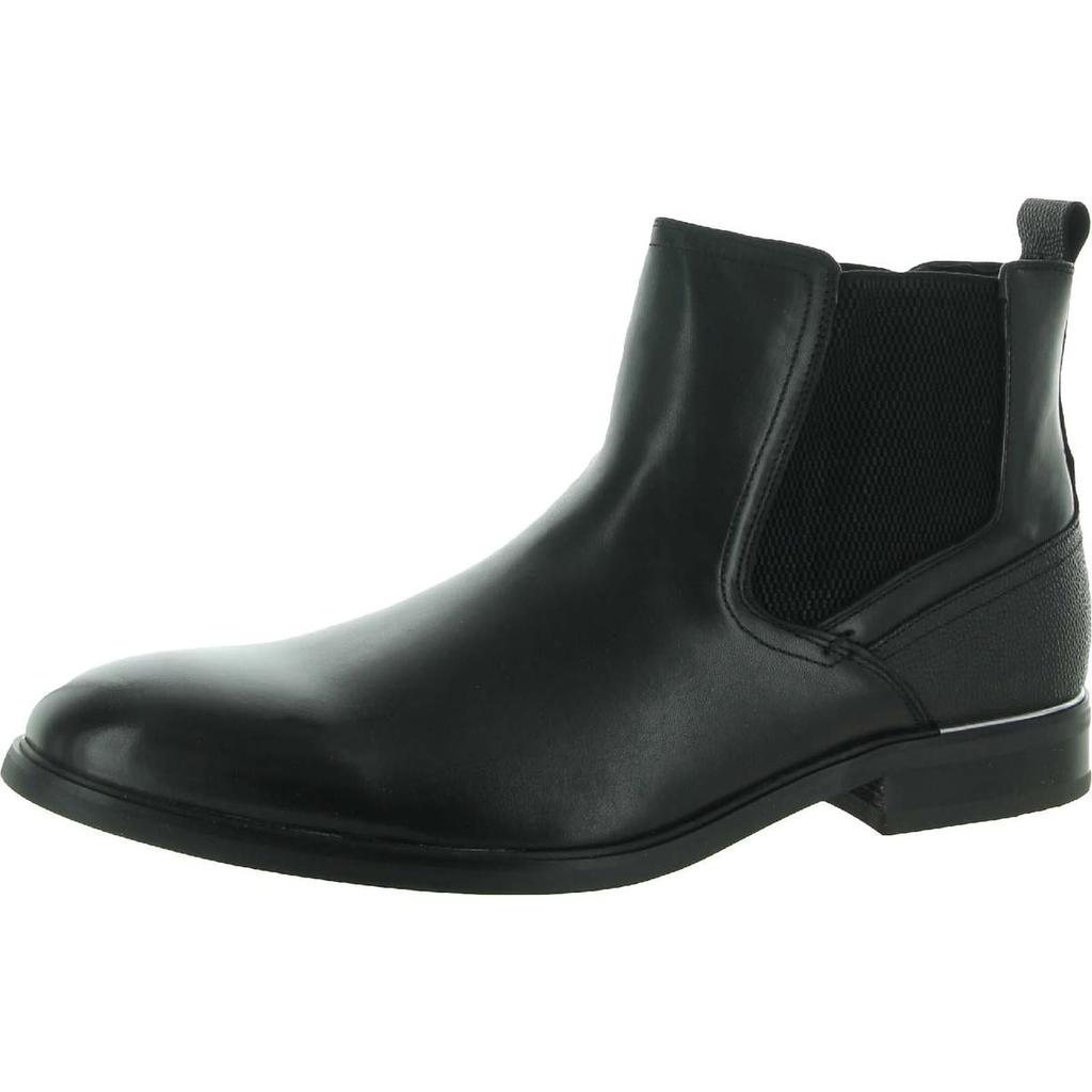 Steve Madden Mens Afinity Leather Textured Chelsea Boots商品第2张图片规格展示