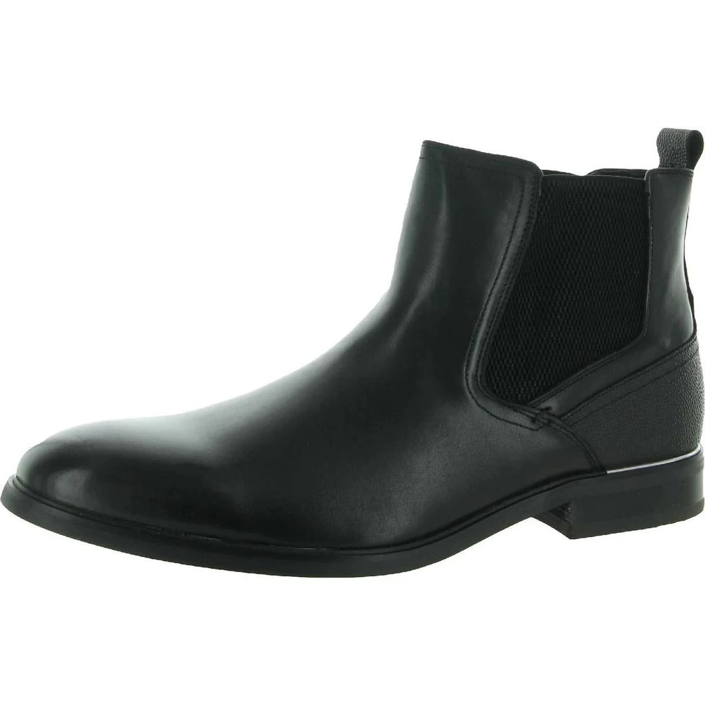 商品Steve Madden|Steve Madden Mens Afinity Leather Textured Chelsea Boots,价格¥399,第2张图片详细描述