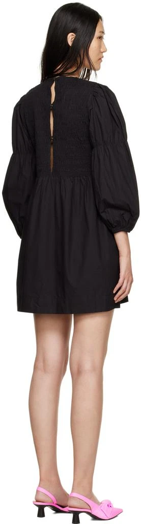 商品Ganni|Black Poplin Smock Minidress,价格¥860,第3张图片详细描述