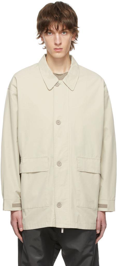 商品Essentials|Beige Cotton Jacket,价格¥995,第1张图片