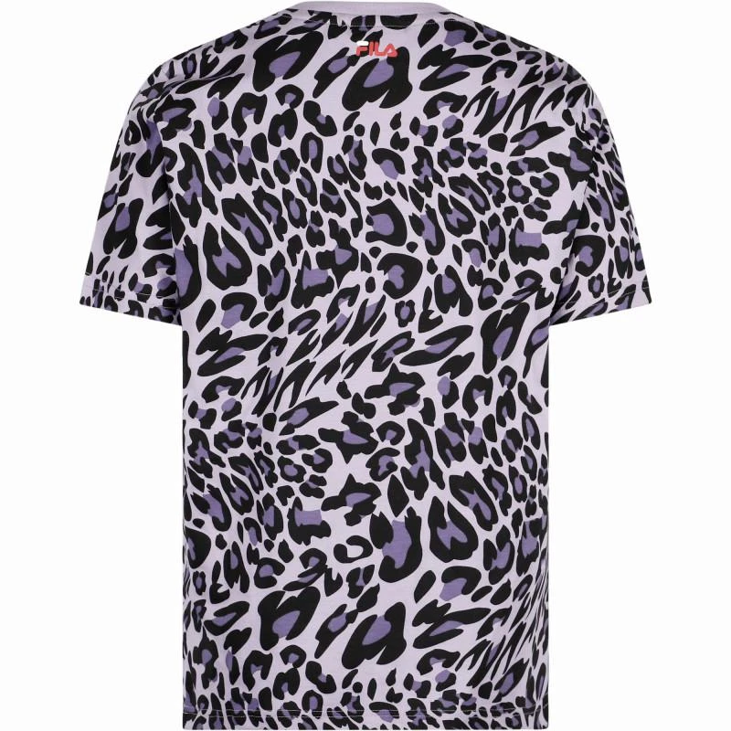 商品Fila|Leopard print t shirt in purple,价格¥290,第2张图片详细描述