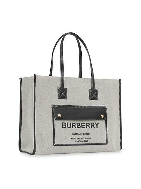 商品Burberry|Medium Horseferry Canvas Tote,价格¥11619,第4张图片详细描述