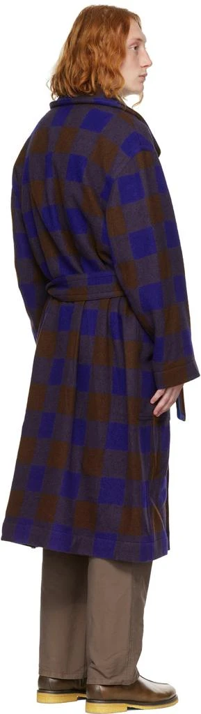 商品Lemaire|Blue & Brown Bathrobe Coat,价格¥4972,第3张图片详细描述