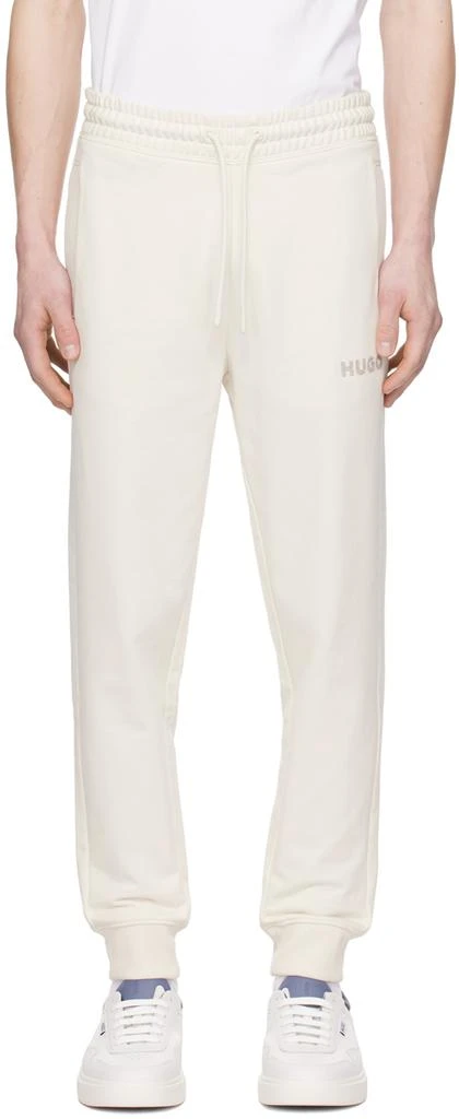 商品Hugo Boss|Off-White Embroidered Sweatpants,价格¥634,第1张图片