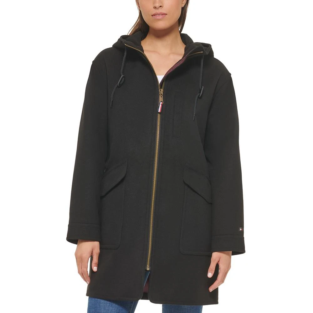 商品Tommy Hilfiger|Women's Zip Front Hooded Coat,价格¥1651,第1张图片