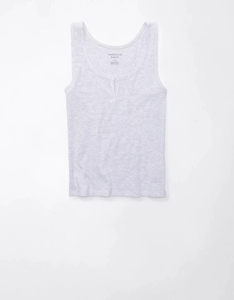 商品AE|AE Cropped Notch Neck Tank,价格¥113,第3张图片详细描述