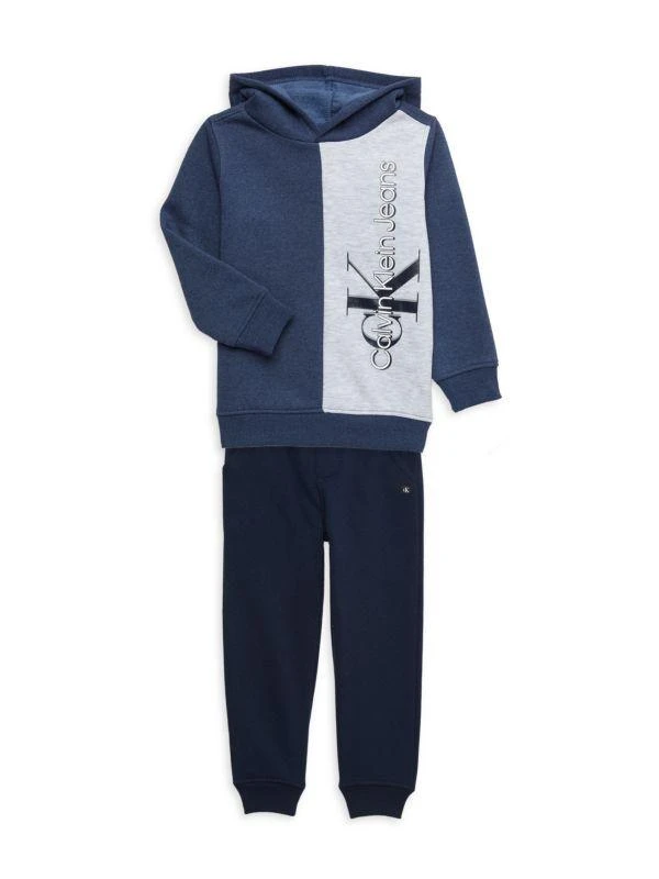 商品Calvin Klein|Boy's 2-Piece Logo Hoodie & Joggers Set,价格¥150,第1张图片