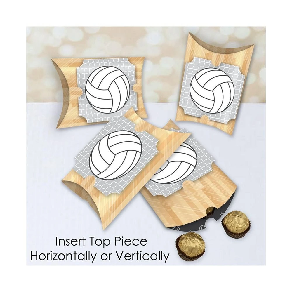 商品Big Dot of Happiness|Bump, Set, Spike - Volleyball - Favor Gift Boxes - Baby Shower or Birthday Party Large Pillow Boxes - Set of 12,价格¥127,第3张图片详细描述