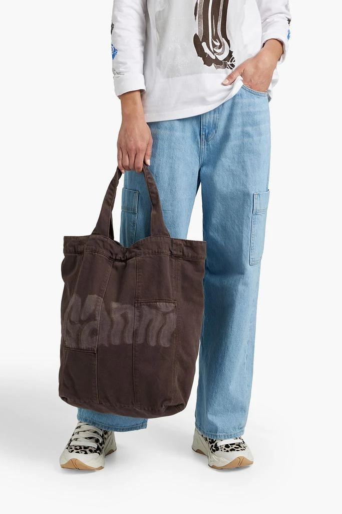 商品Ganni|Printed denim tote,价格¥653,第2张图片详细描述