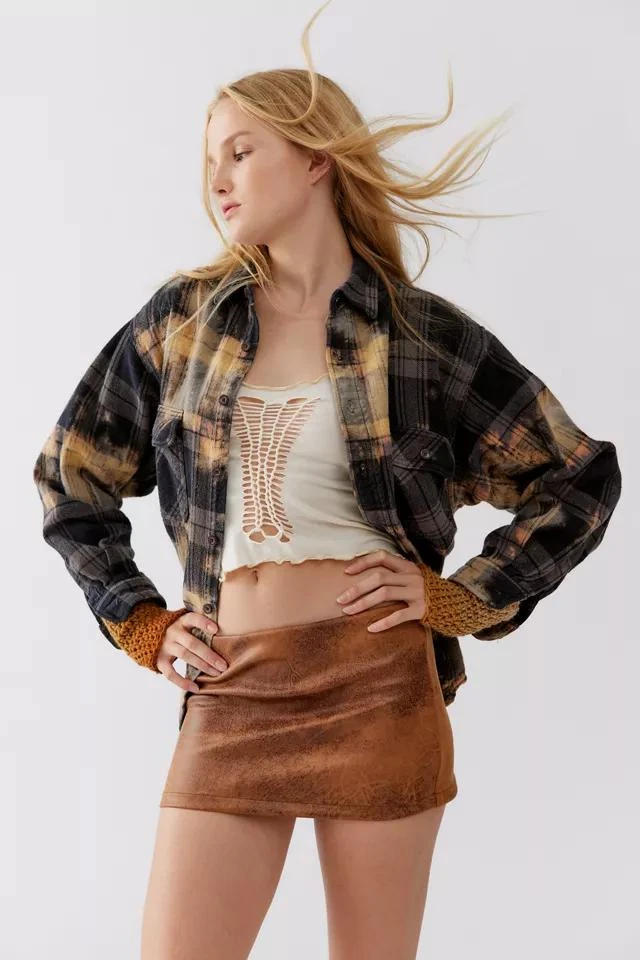 商品Urban Outfitters|UO Logan Faux Leather Mini Skirt,价格¥75,第1张图片