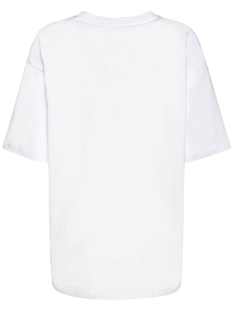 Logo Cotton Jersey Oversized T-shirt商品第2张图片规格展示