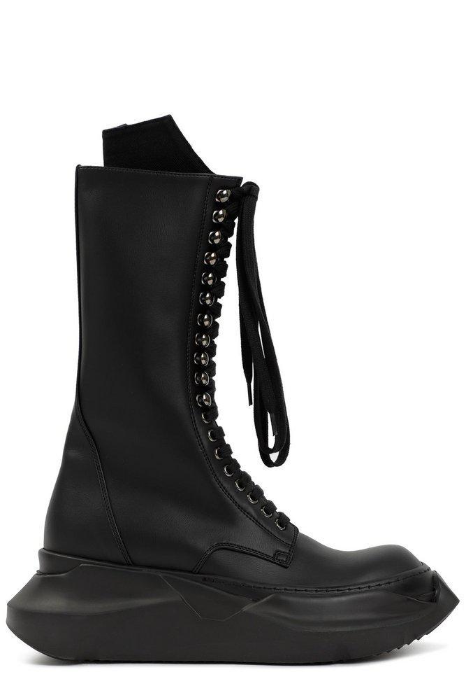 商品Rick Owens|Rick Owens DRKSHDW Eyelet Detailed Chunky Army Boots,价格¥3986-¥4323,第1张图片