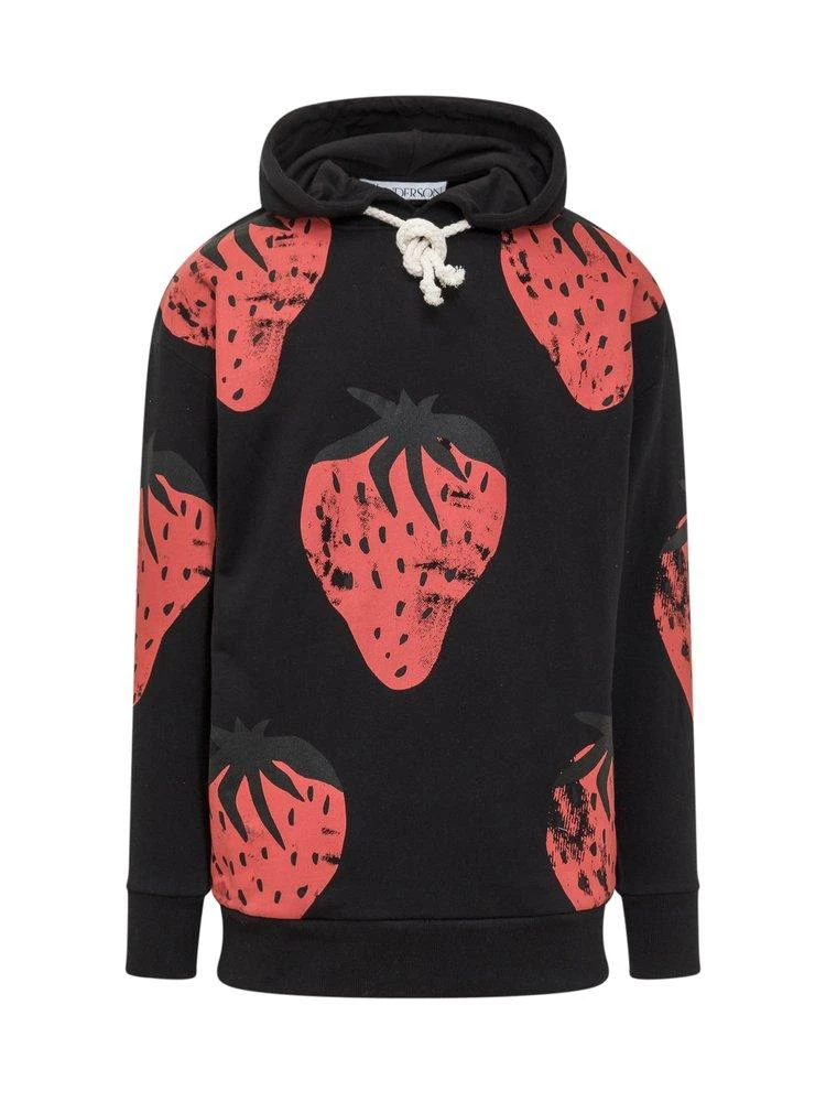 商品JW Anderson|JW Anderson All-Over Strawberry Print Hoodie,价格¥1938,第1张图片