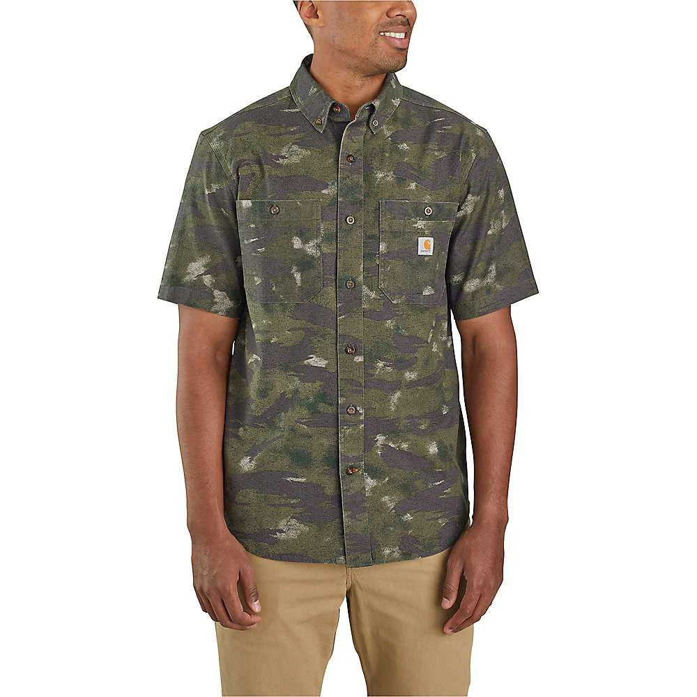 商品Carhartt|Carhartt Men's Rugged Flex Relaxed Fit Mideweight Canvas SS Camo Shirt,价格¥240,第1张图片