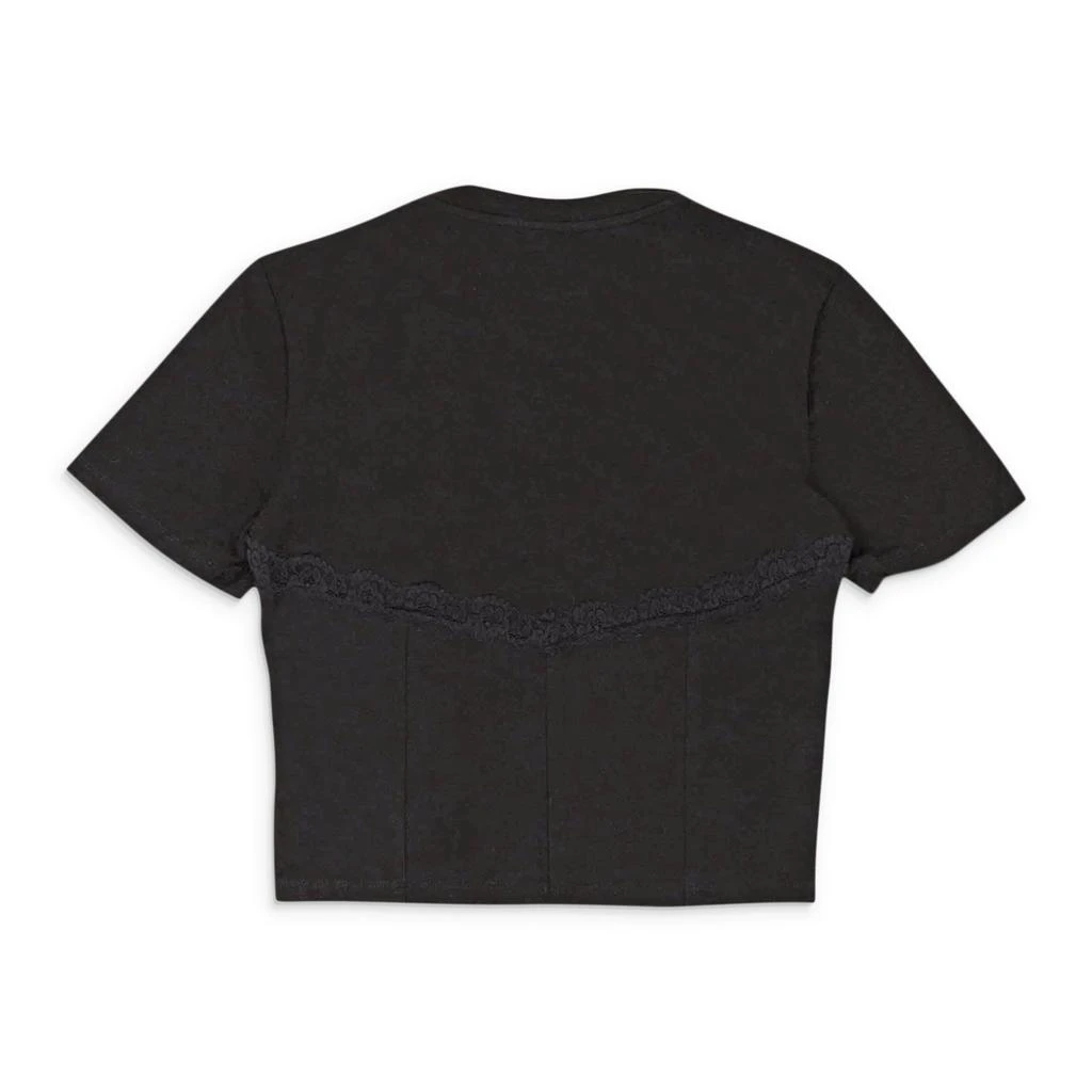 商品Callipygian|CALLIPYGIAN LACE TRIM BUSTIER BLACK T-SHIRT,价格¥196,第2张图片详细描述