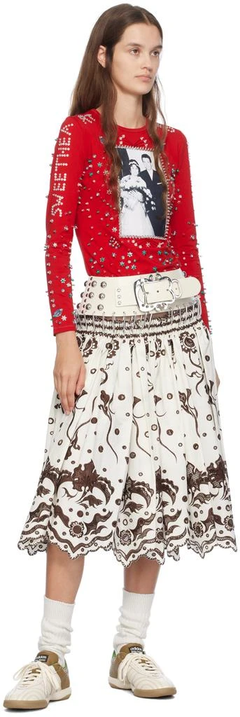 商品CHOPOVA LOWENA|White Alma Knee Carabiner Midi Skirt,价格¥12349,第4张图片详细描述