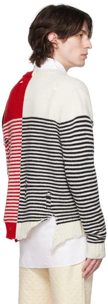 商品Charles Jeffrey Loverboy|White & Red Mega Shred Cardigan,价格¥2281,第3张图片详细描述