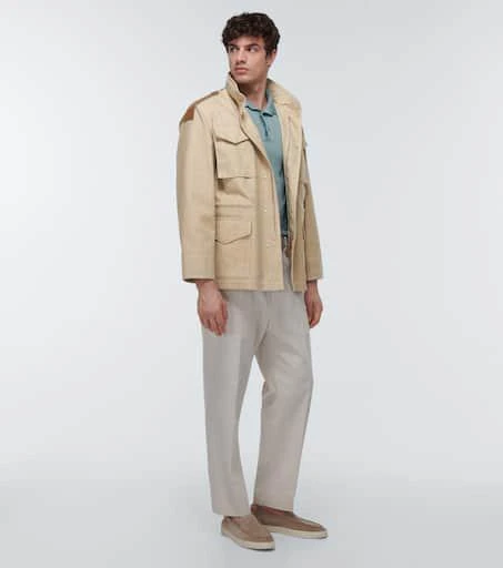 商品Tod's|皮革边饰涂层棉质夹克,价格¥15265,第2张图片详细描述