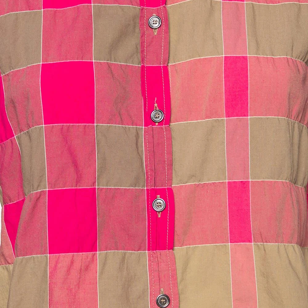 商品[二手商品] Burberry|Burberry Brit Pink & Beige Checkered Button Front Shirt S,价格¥769,第4张图片详细描述