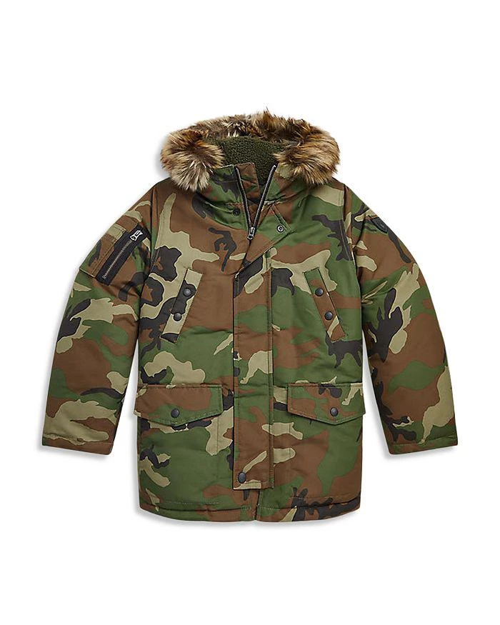 商品Ralph Lauren|Boys' Camo Water Resistant Down Parka - Big Kid,价格¥976,第1张图片