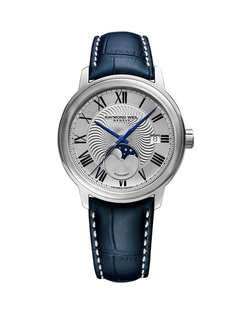 Raymond Weil | Maestro Moon Phase Automatic Leather Watch, 39.5mm 11945.12元 商品图片