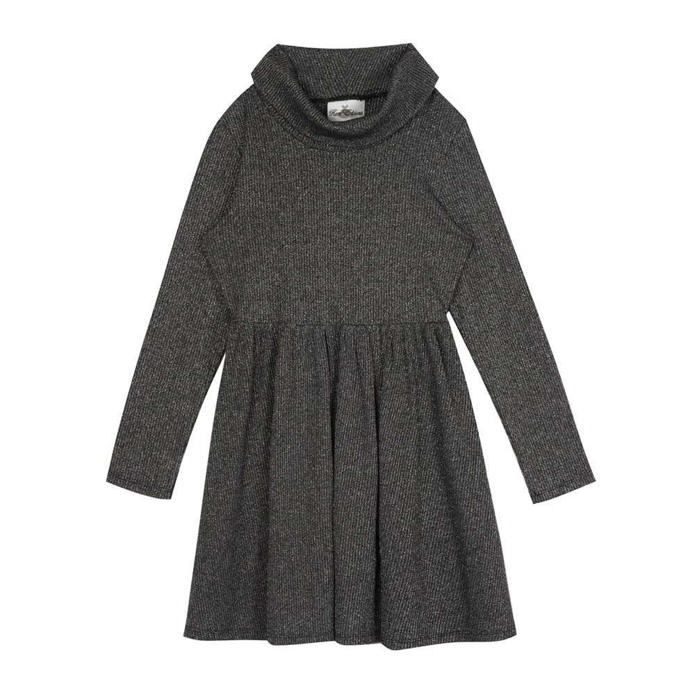 商品Rare Editions|Big Girls Neck Dress with Animal Print Fur Vest,价格¥177,第2张图片详细描述