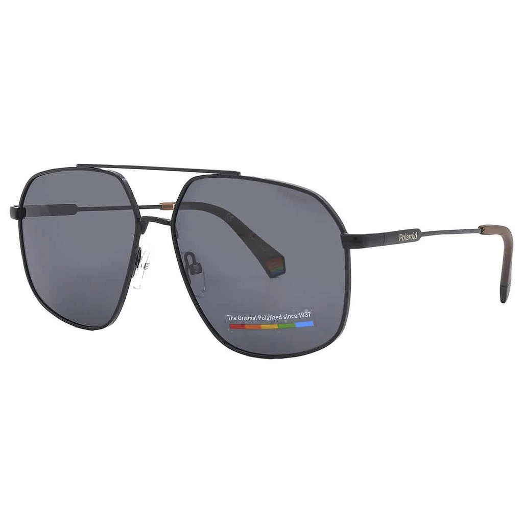 商品Polaroid|Core Polarized Grey Navigator Unisex Sunglasses PLD 6173/S 0807/M9 58,价格¥149,第2张图片详细描述