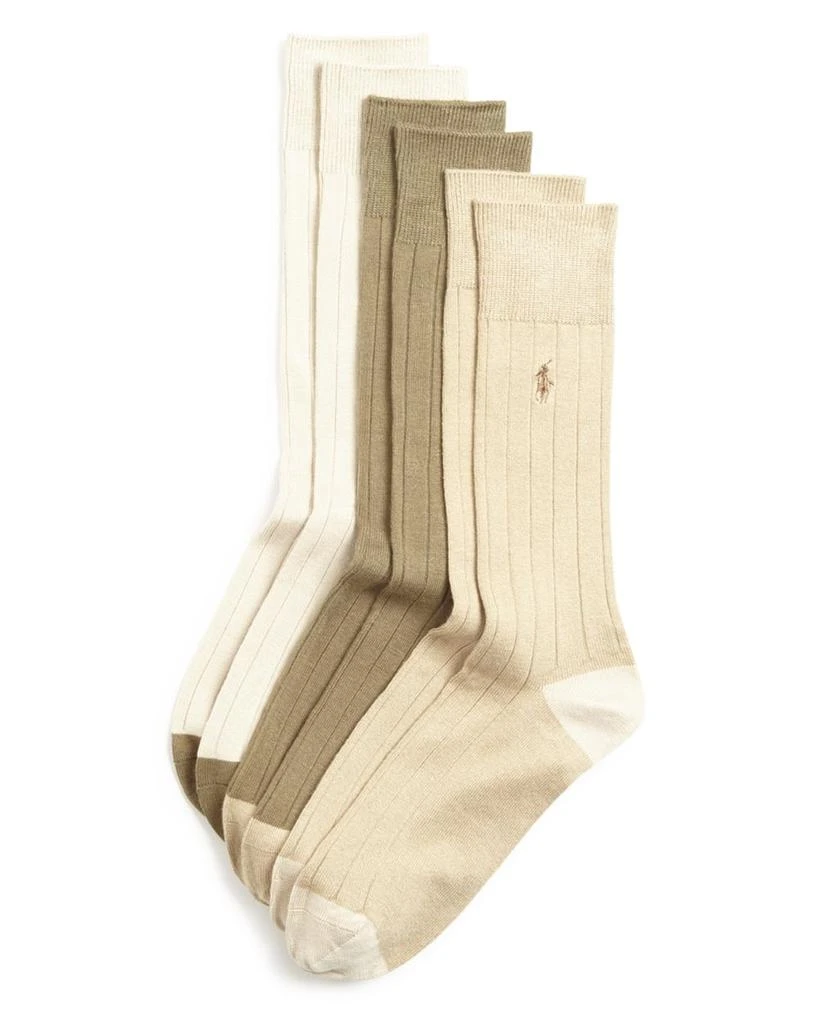 Polo Ralph Lauren Ribbed Dress Socks, Pack of 3 1