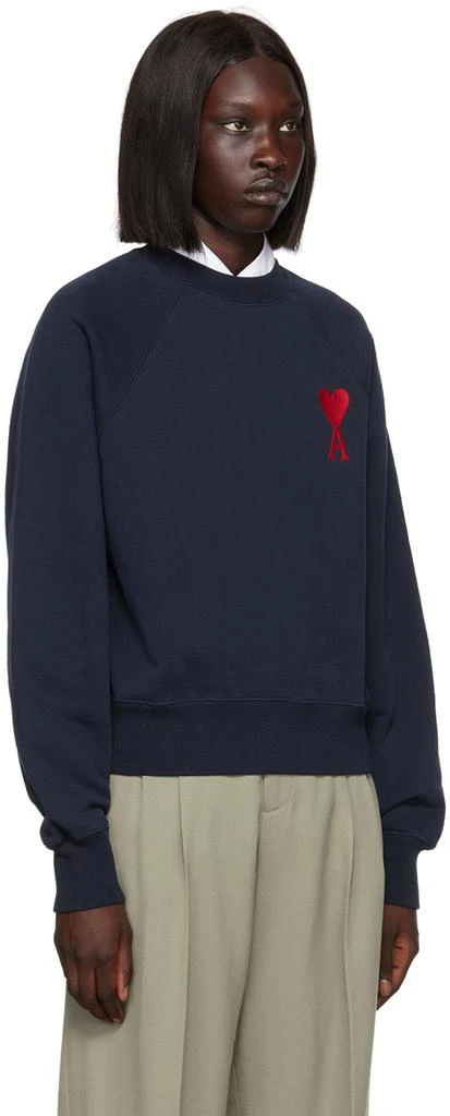 商品AMI|SSENSE Exclusive Navy Ami de Cœur Sweatshirt,价格¥1264,第2张图片详细描述