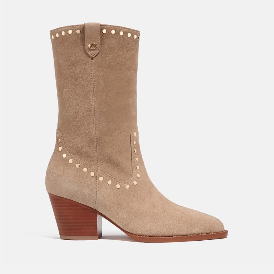 商品Coach|COACH PHOEBE SUEDE WESTERN BOOTS,价格¥838,第1张图片