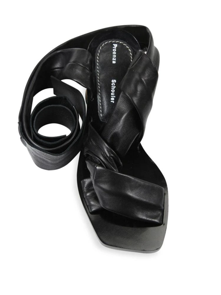 商品Proenza Schouler|Asymmetric Leather Ankle-Wrap Sandals,价格¥2730,第4张图片详细描述