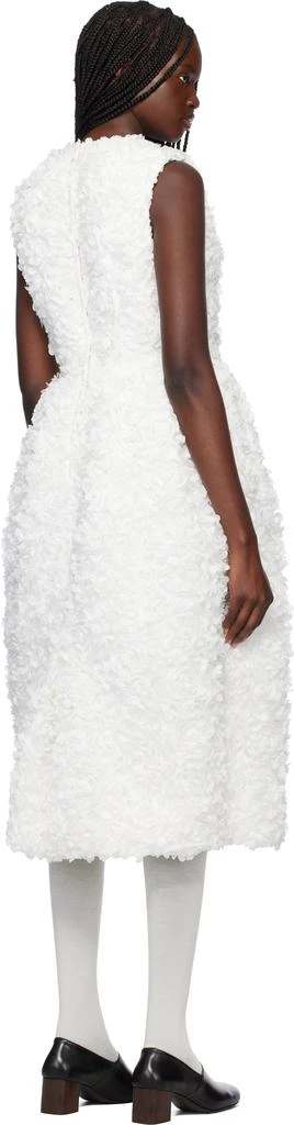 商品Comme des Garcons|White Tulle Flower Tape Embroidery Midi Dress,价格¥5978,第3张图片详细描述
