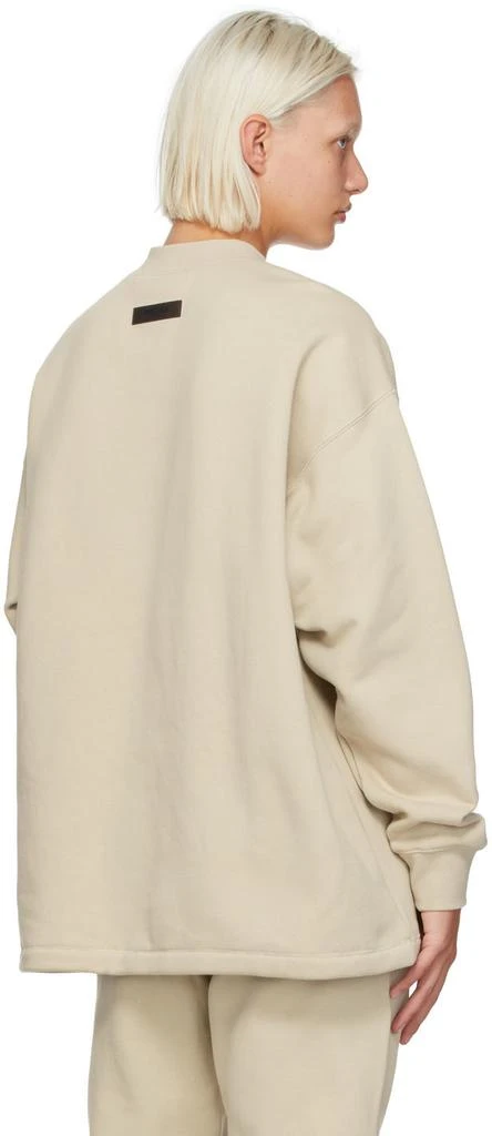 商品Essentials|Beige Relaxed Crewneck Sweatshirt,价格¥188,第3张图片详细描述