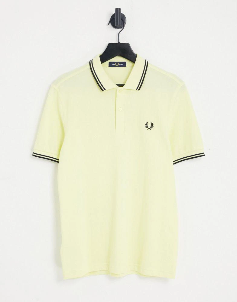 商品Fred Perry|Fred Perry twin tipped polo shirt in yellow,价格¥344,第1张图片