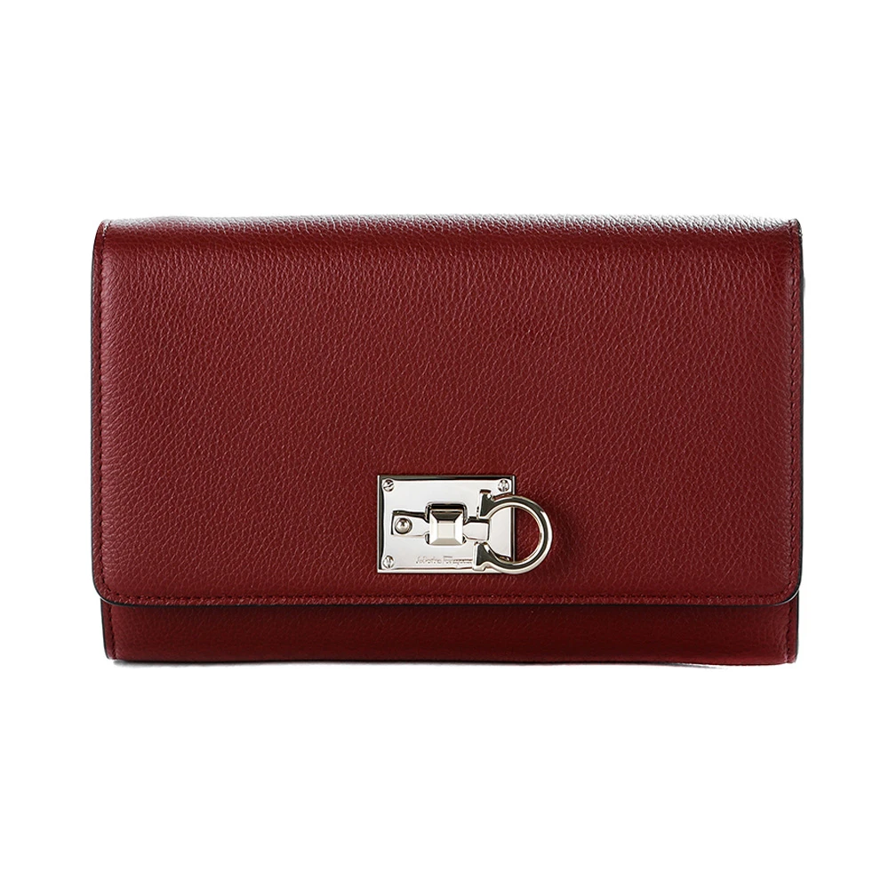 商品Salvatore Ferragamo|SALVATORE FERRAGAMO 酒红色女士单肩包 22-D881-727134,价格¥4982,第1张图片