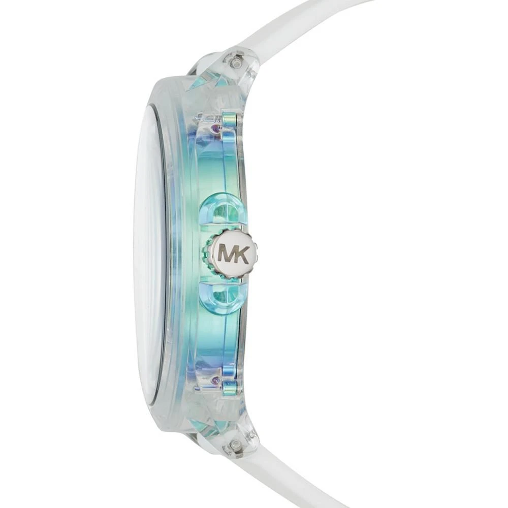 商品Michael Kors|Women's Wren White Silicone Strap Watch 42mm ,价格¥1019,第2张图片详细描述