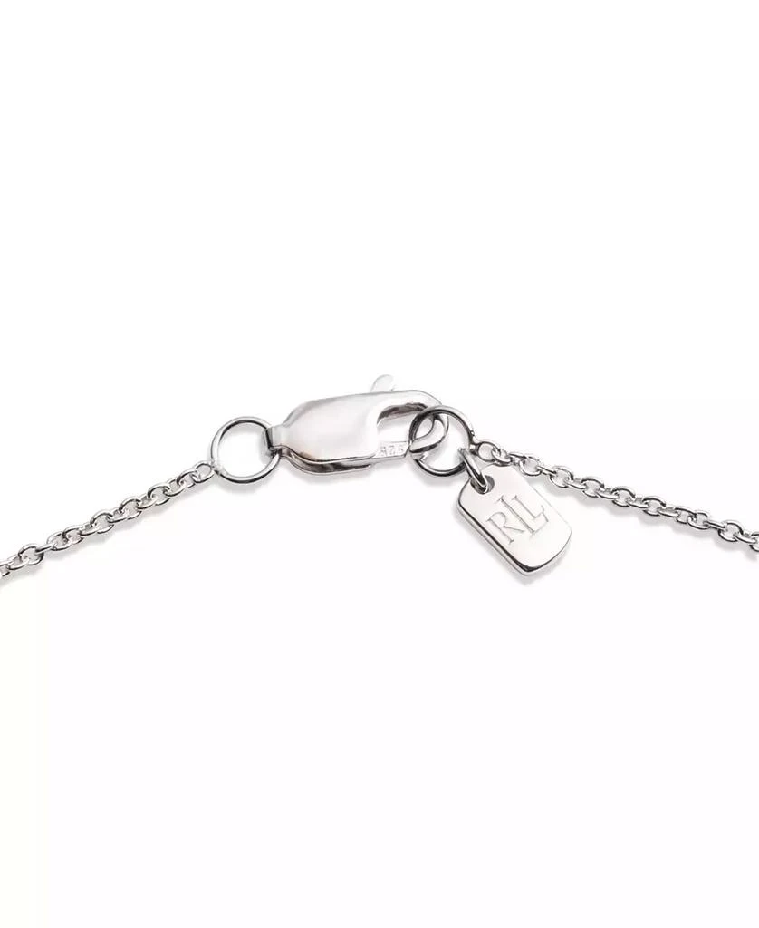 商品Ralph Lauren|Cubic Zirconia & Imitation Pearl Sterling Silver Pendant Necklace,价格¥505,第2张图片详细描述