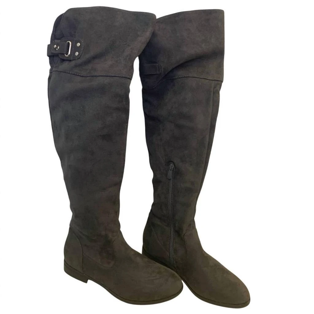 商品Dream Pairs|Dream Pairs - Women's Faux Suede Knee High Low Heel Fashion Boots,价格¥495,第1张图片