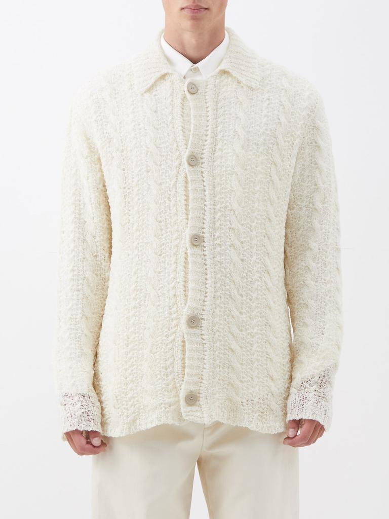 商品Our Legacy|Big cable-knit merino-blend cardigan,价格¥4655,第1张图片