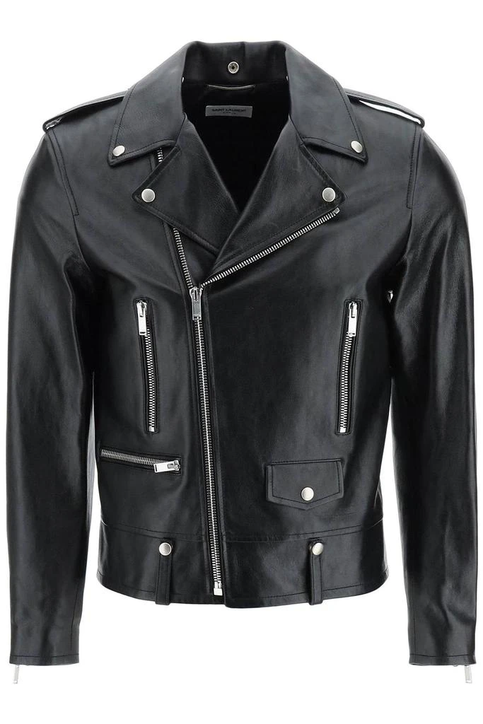 商品Yves Saint Laurent|LEATHER BIKER JACKET,价格¥25093,第1张图片
