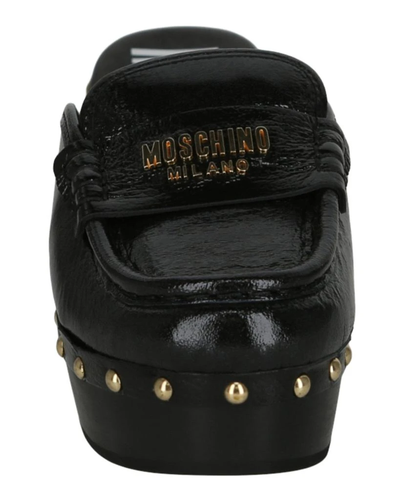 商品Moschino|Patent Leather Logo Clogs,价格¥3834,第4张图片详细描述